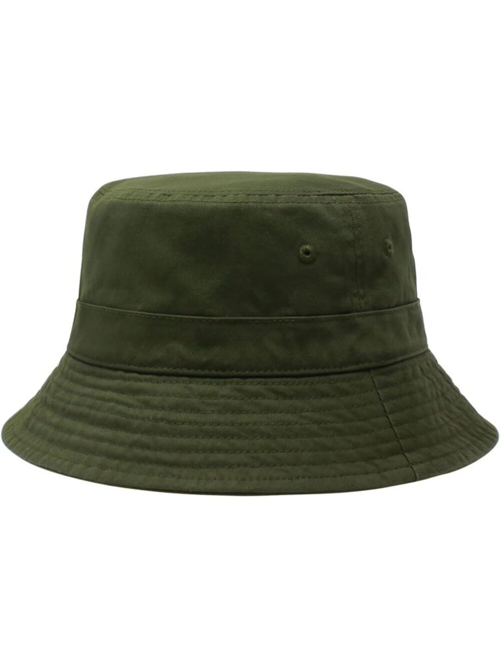 Unisex Army Green Cotton Summer Sun Boonie Style Beach Golf Fishing Bucket Hat